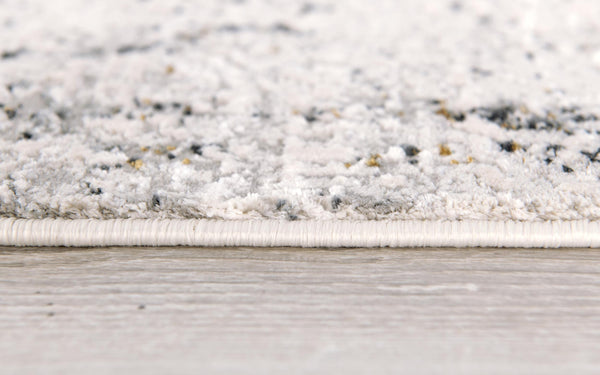 Homeroots 8' Runner Gray And Ivory Damask Washable Non Skid Area Rug  Polyester 524908