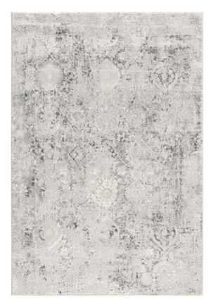 Homeroots 15' Gray And Ivory Oriental Distressed Runner Rug  Polyester 524911