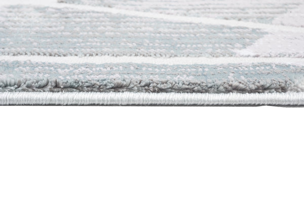 Homeroots 7' X 9' Blue And Gray Abstract Washable Non Skid Area Rug  Polyester 524919