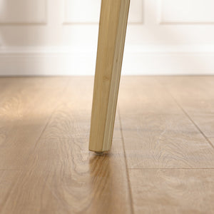 Homeroots Off White And Natural Upholstered Faux Leather Dining Arm Chair  Wood 524941