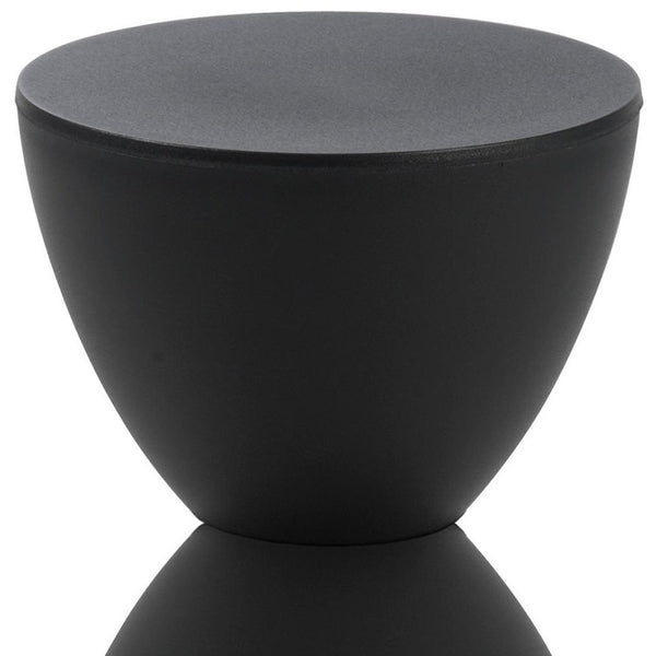 Homeroots 17" Black Heavy Duty Plastic Round End Table   524949