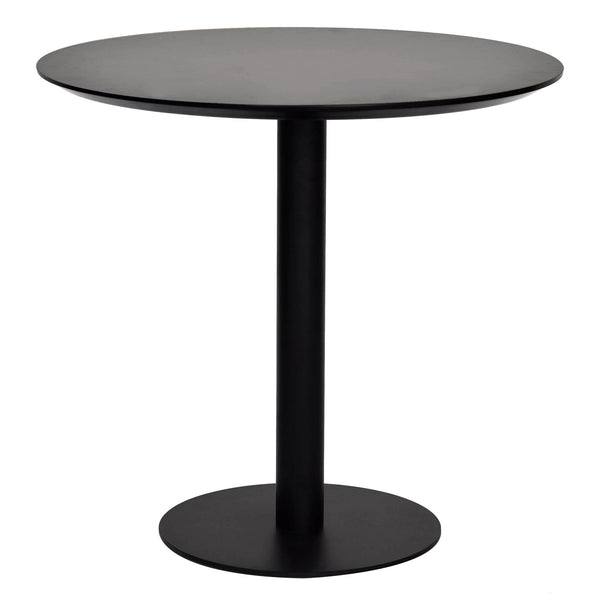 Homeroots 32" Black Rounded Steel Bar Table   524951