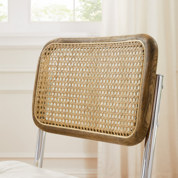 Homeroots Set Of Two Tufted Off White And Silver Upholstered Faux Leather Dining Side Chairs  Metal And Wood 524953