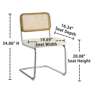 Homeroots Set Of Two Tufted Off White And Silver Upholstered Faux Leather Dining Side Chairs  Metal And Wood 524953