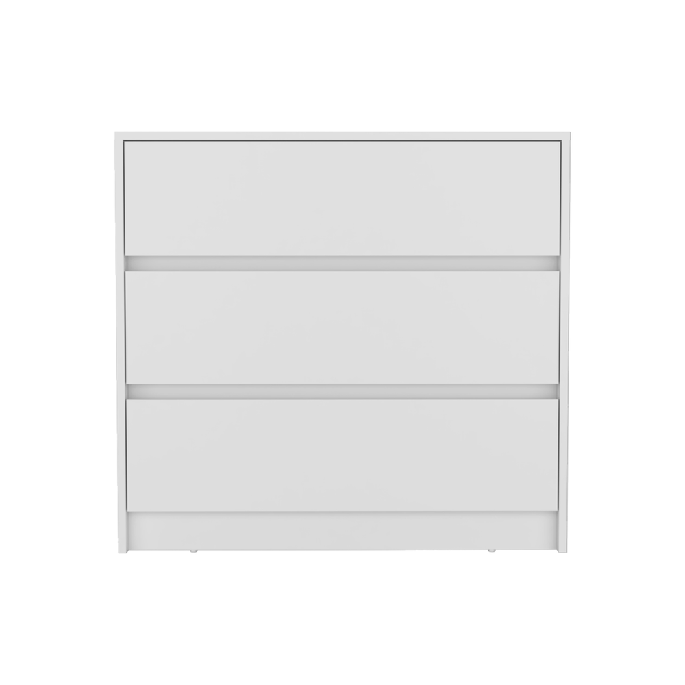 Homeroots 33" White Three Drawer Dresser  Manufactured Wood 524955