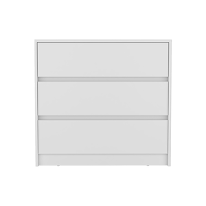 Homeroots 33" White Three Drawer Dresser  Manufactured Wood 524955