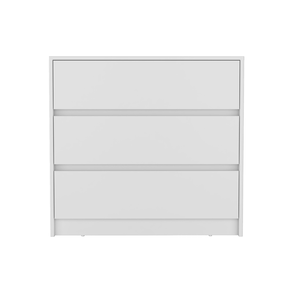 Homeroots 33" White Three Drawer Dresser  Manufactured Wood 524955