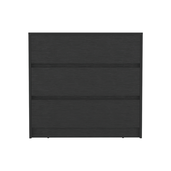 Homeroots 33" Black Three Drawer Dresser  Manufactured Wood 524956