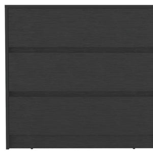 Homeroots 33" Black Three Drawer Dresser  Manufactured Wood 524956