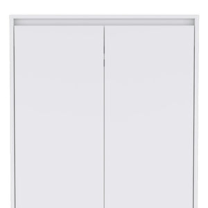 Homeroots 32" White Two Drawer Combo Dresser  Manufactured Wood 524957