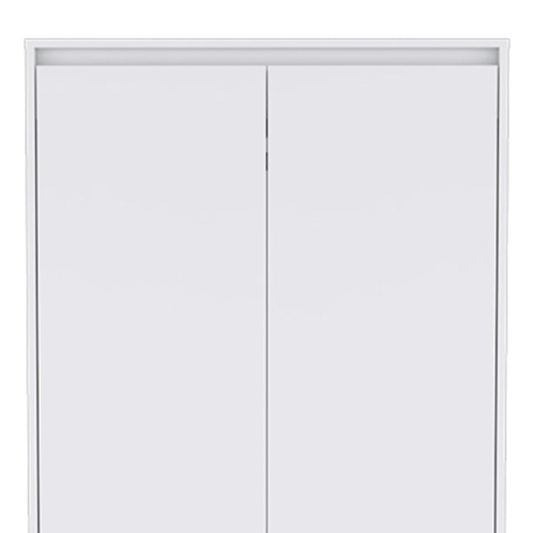 Homeroots 32" White Two Drawer Combo Dresser  Manufactured Wood 524957