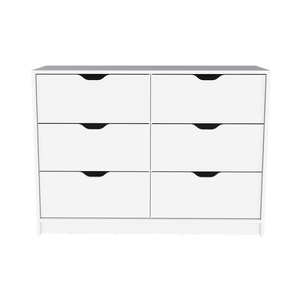 Homeroots 42" White Four Drawer Dresser  Manufactured Wood 524959
