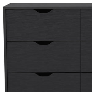 Homeroots 42" Black Four Drawer Dresser  Manufactured Wood 524960