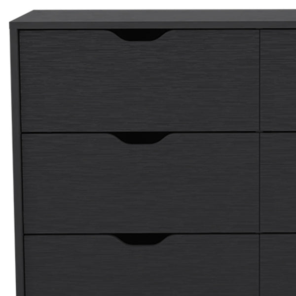 Homeroots 42" Black Four Drawer Dresser  Manufactured Wood 524960