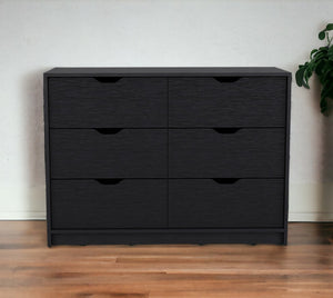 Homeroots 42" Black Four Drawer Dresser  Manufactured Wood 524960