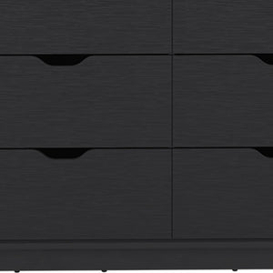 Homeroots 42" Black Four Drawer Dresser  Manufactured Wood 524960
