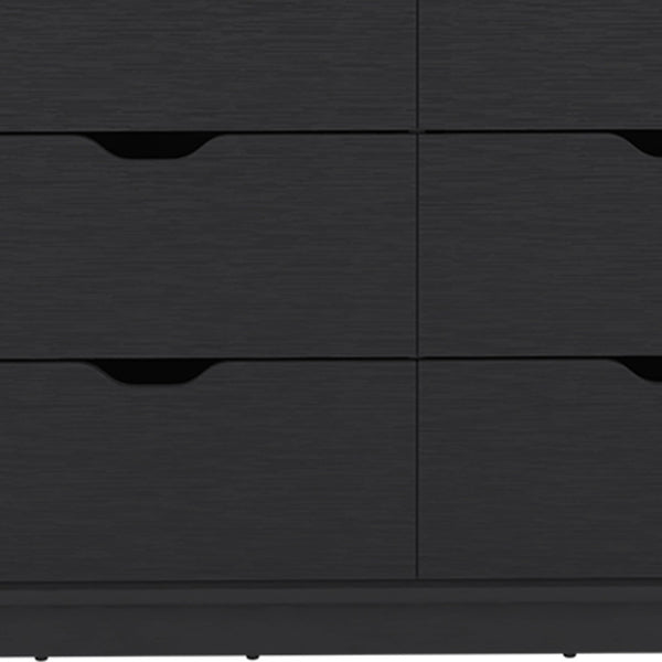 Homeroots 42" Black Four Drawer Dresser  Manufactured Wood 524960