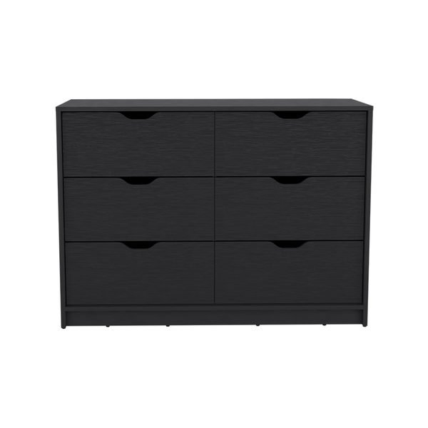 Homeroots 42" Black Four Drawer Dresser  Manufactured Wood 524960
