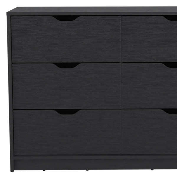 Homeroots 42" Black Four Drawer Dresser  Manufactured Wood 524960