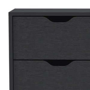 Homeroots 18" Black Five Drawer Standard Chest  Manufactured Wood 524962
