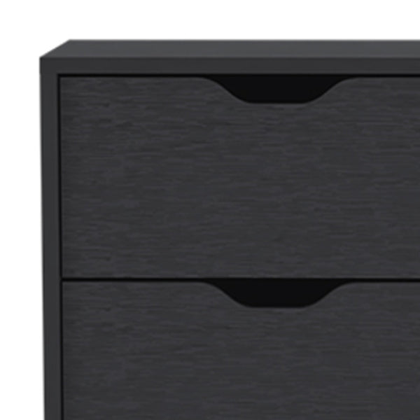 Homeroots 18" Black Five Drawer Standard Chest  Manufactured Wood 524962