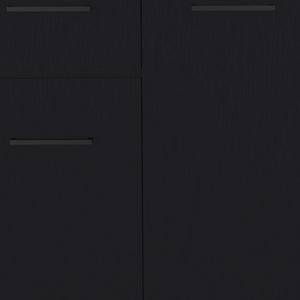 HomeRoots 37" Black Wood Accent Cabinet - Modern Storage Solutions for TV, Microwave & More in Any Room 524964