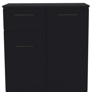 HomeRoots 37" Black Wood Accent Cabinet - Modern Storage Solutions for TV, Microwave & More in Any Room 524964