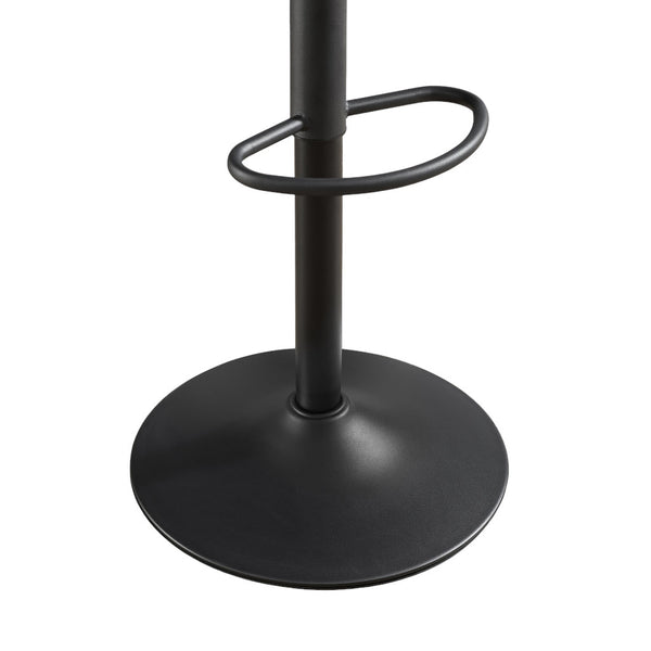 Homeroots Set Of Two 31" Black Faux Leather And Steel Swivel Low Back Adjustable Height Bar Chairs   524978