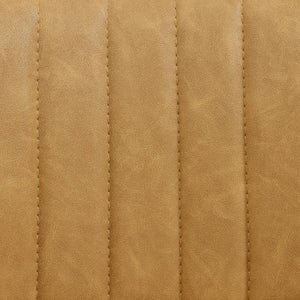 Homeroots Set Of Two 31" Yellow And Black Faux Leather And Steel Swivel Low Back Adjustable Height Bar Chairs   524980