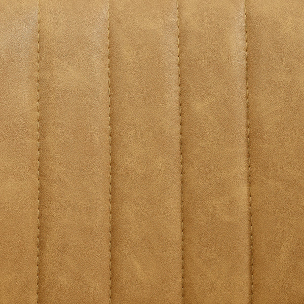 Homeroots Set Of Two 31" Yellow And Black Faux Leather And Steel Swivel Low Back Adjustable Height Bar Chairs   524980