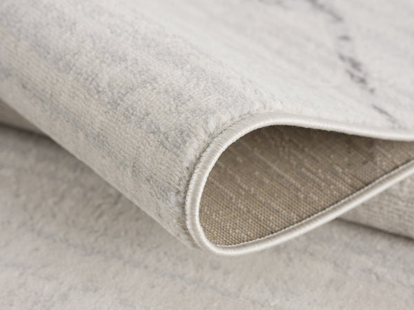 Homeroots 5' Beige And Gray Abstract Distressed Round Rug  Polypropylene 524985