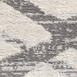 Homeroots 5' Beige And Gray Abstract Distressed Round Rug  Polypropylene 524985