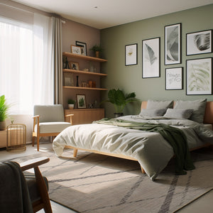 Homeroots 5' Beige And Gray Abstract Distressed Round Rug  Polypropylene 524985