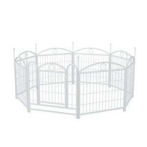 English Elm Dog Playpen 8 Panel Heavy Duty Iron Pet Enclosure Foldable Indoor Outdoor Exercise Pen W368P233997