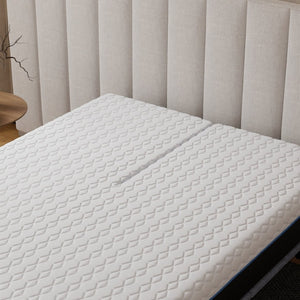 English Elm Copper Infused Split Top Queen Mattress with Cooling Gel Foam Layers for Couples B047P347884