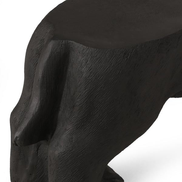 English Elm Christopher Knight Home® - MGO Labrador Dog Bench Lightweight Concrete Outdoor Seat in Matte Black — No Assembly, Durable Decor 72984.00