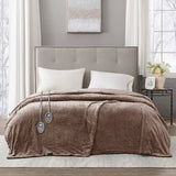 Beautyrest Heated Plush Casual Blanket BR54-0519 Mink