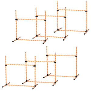 English Elm PawHut 63" 6-Tier Small Animal Habitat with Hammock, Heavy-Duty Steel Cage, Wheels & Removable Tray Orange W2225P217636