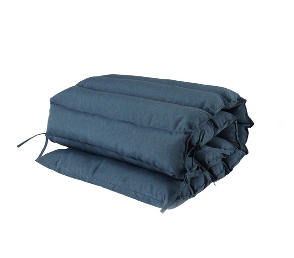 English Elm NEW 2PCS Set Outdoor Lounge Chair Cushion Replacement Patio Seat Chaise Cushion UV Resistant Navy Antique Blue,Blue W419P269426