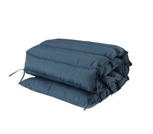 English Elm New Set of 2 Uv Resistant Polyester Chaise Lounge Cushions for Outdoor Patio Use Antique Blue,Blue W419P460513