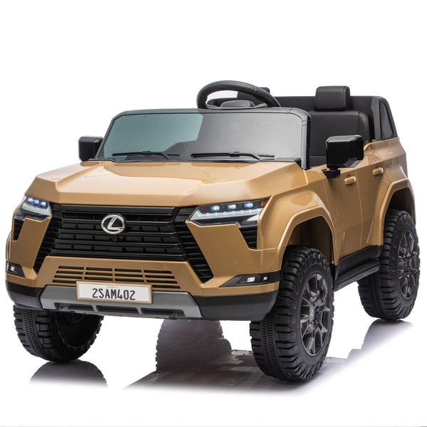 English Elm Lexus Gx550 Two Seat Kids Ride on with 24v Power Remote Control and Suspension Champagne W1578P416234
