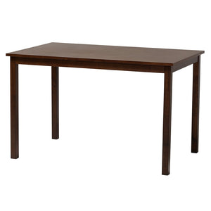 Baxton Studio Baxton Studio Andrew Modern Dining Table – Stylish & Durable Compact Table for 4 in Dark Brown Finish Andrew Dining Table