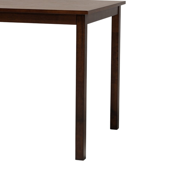 Baxton Studio Baxton Studio Andrew Modern Dining Table – Stylish & Durable Compact Table for 4 in Dark Brown Finish Andrew Dining Table