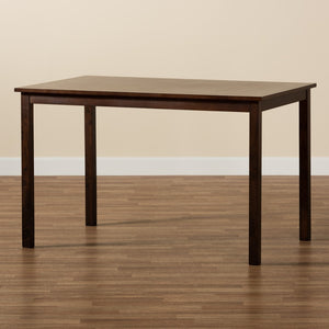 Baxton Studio Baxton Studio Andrew Modern Dining Table – Stylish & Durable Compact Table for 4 in Dark Brown Finish Andrew Dining Table