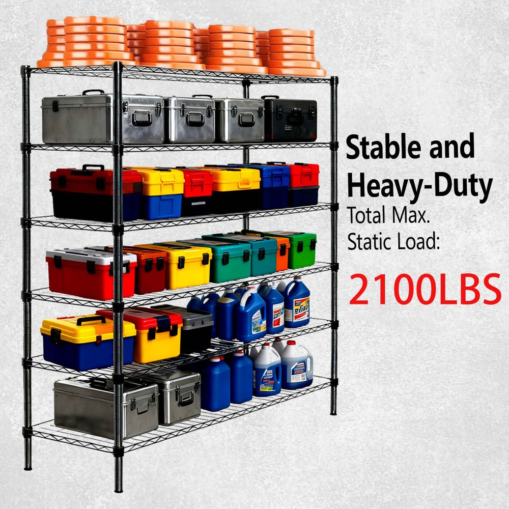 English Elm 3 Tier Heavy Duty Steel Wire Shelving Unit Expandable Industrial Storage Rack Set of 2 W2932P373618