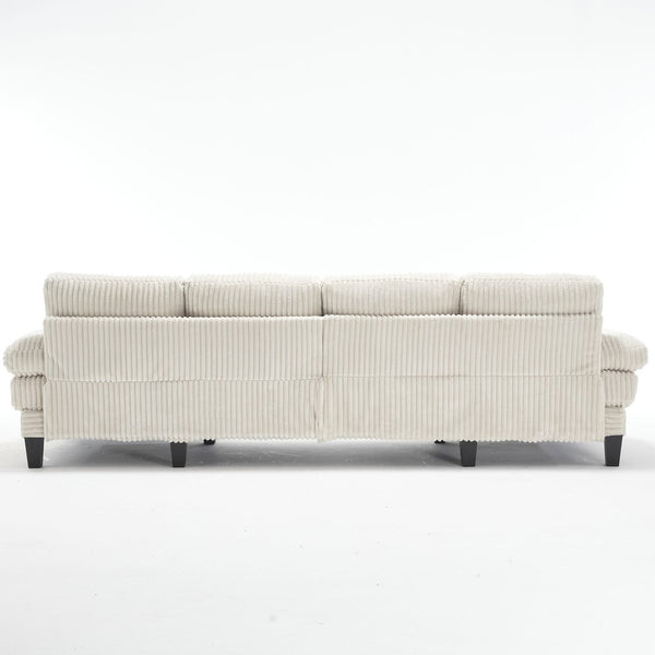 English Elm U-Shaped 4-Seat Sofa With Double Chaise - Luxurious Velvet Comfort For Modern Living Spaces W2705S00014-GIGA