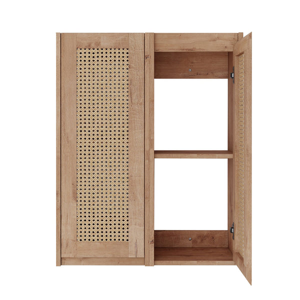 English Elm 24" Bathroom Side Cabinet - Wall-Mounted, Soft-Close Doors, Modern Design & Durable Storage Solution W999S00338