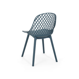 English Elm Christopher Knight Home® - LILY Outdoor Dining Chair with Weather-Resistant Polypropylene, Diamond Mesh Design for Durability Green 27.5 L x 21.2 W x 20.3 H 69070.00GRN
