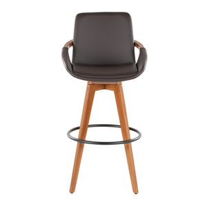 English Elm Dining/accent Chair Solid Wood Tapered Legs Cream Upholstery Mid-century Modern Seating B202P471201