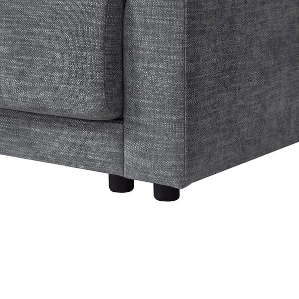 English Elm 124'' Modular Sectional Sofa: Reversible Chenille Couch With Storage, Ottoman & Usb Charger N723S9775E-GIGA